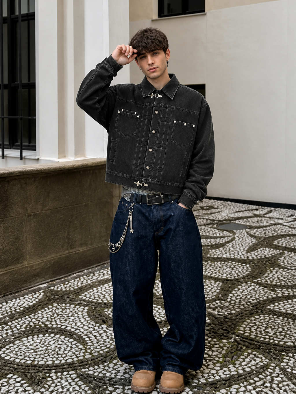 UNSEEN-Studios Chainlink Denim Jacket