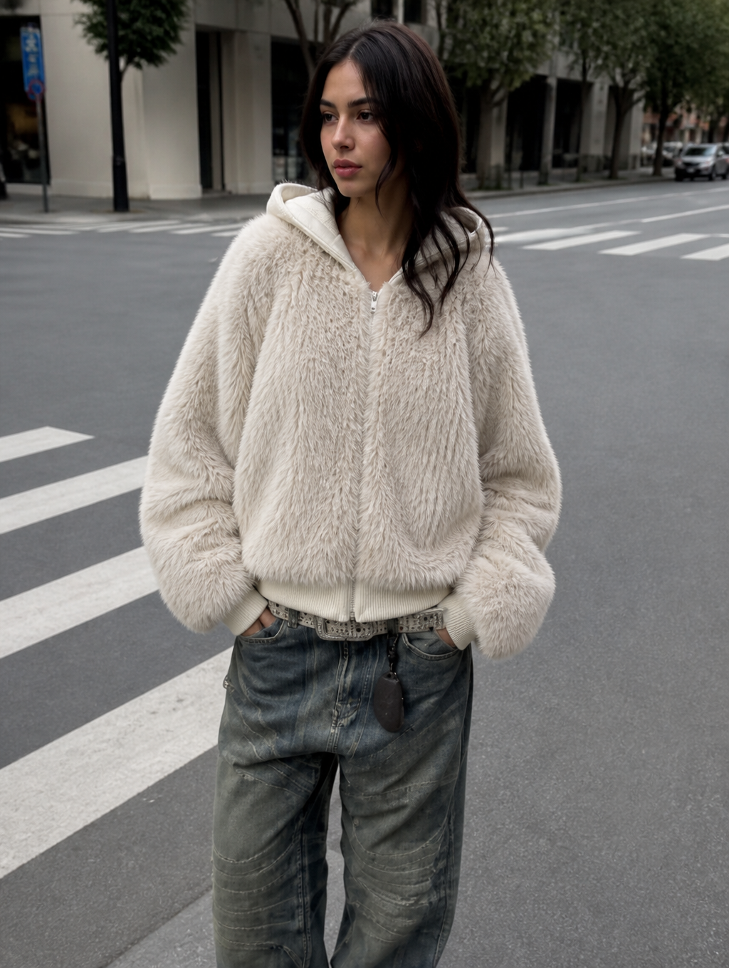 UNSEEN-Studios Angel Kiss Fur Jacket