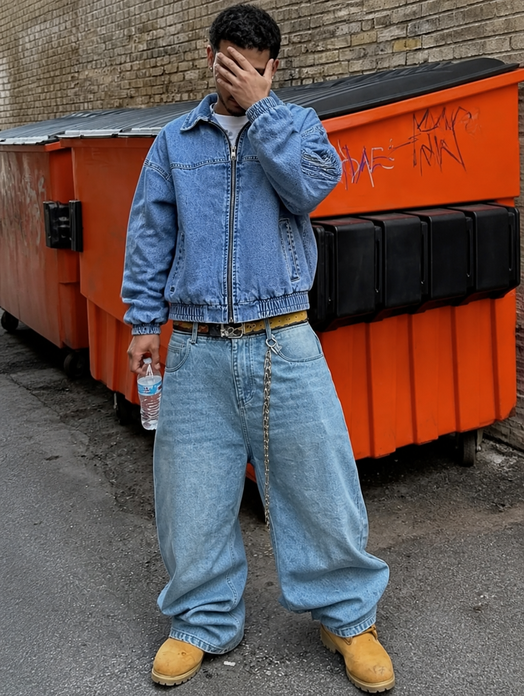 UNSEEN-Studios Vintage Washed Denim Jacke