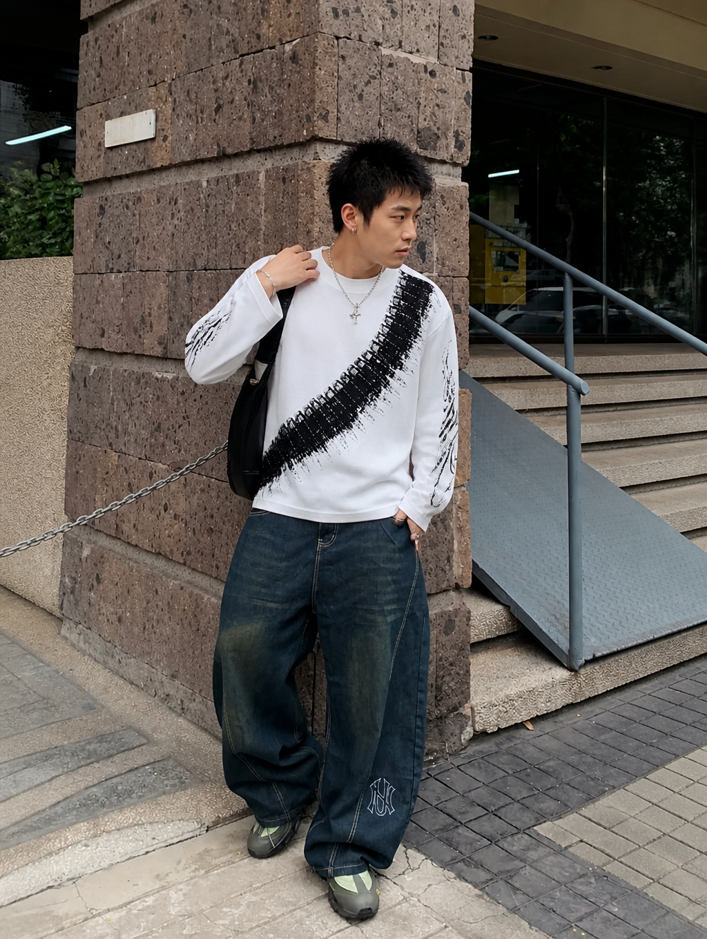 UNSEEN-Studios Cartridge Belt Waffle Longsleeve