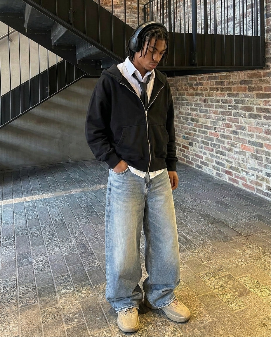 UNSEEN-Studios Wide Leg Boyfriend Jeans