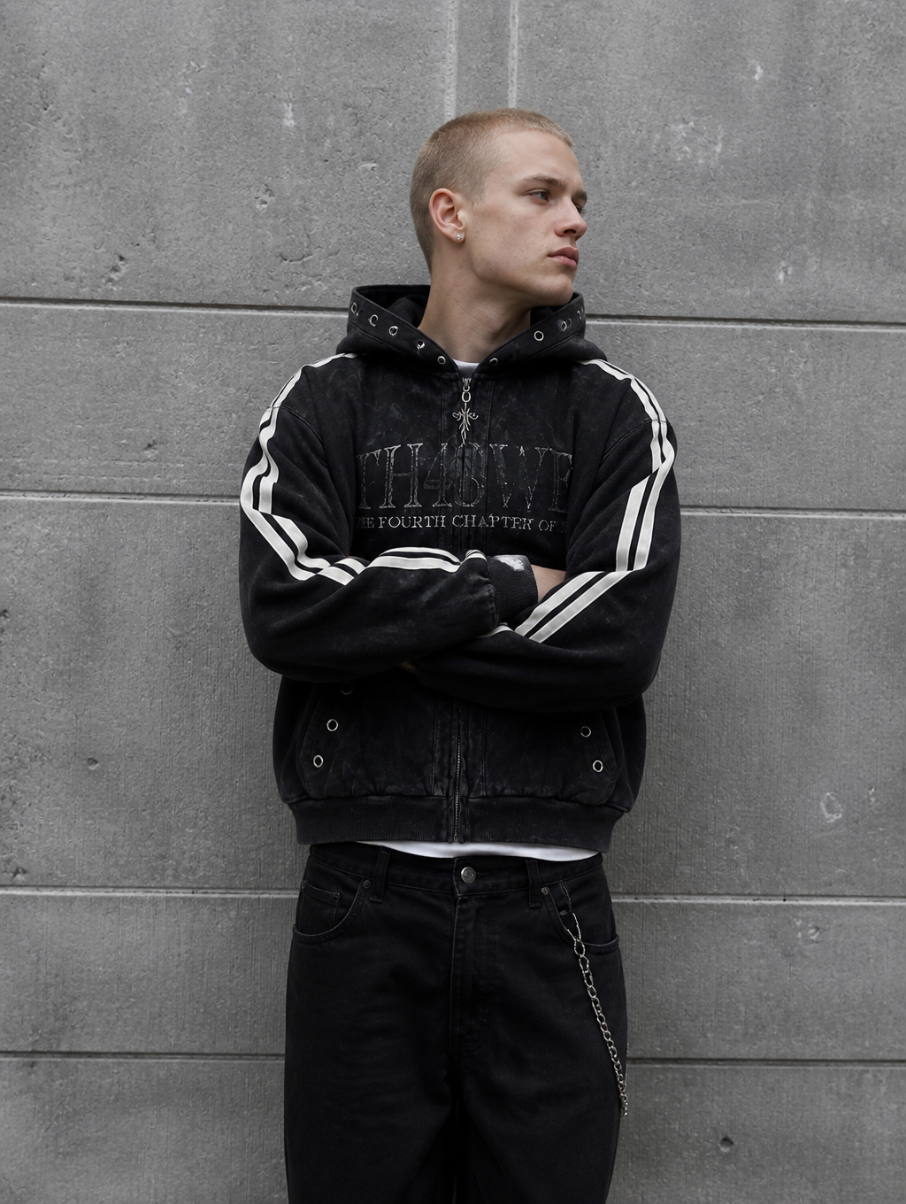 UNSEEN-Studios Midnight Stripe Zip Hoodie