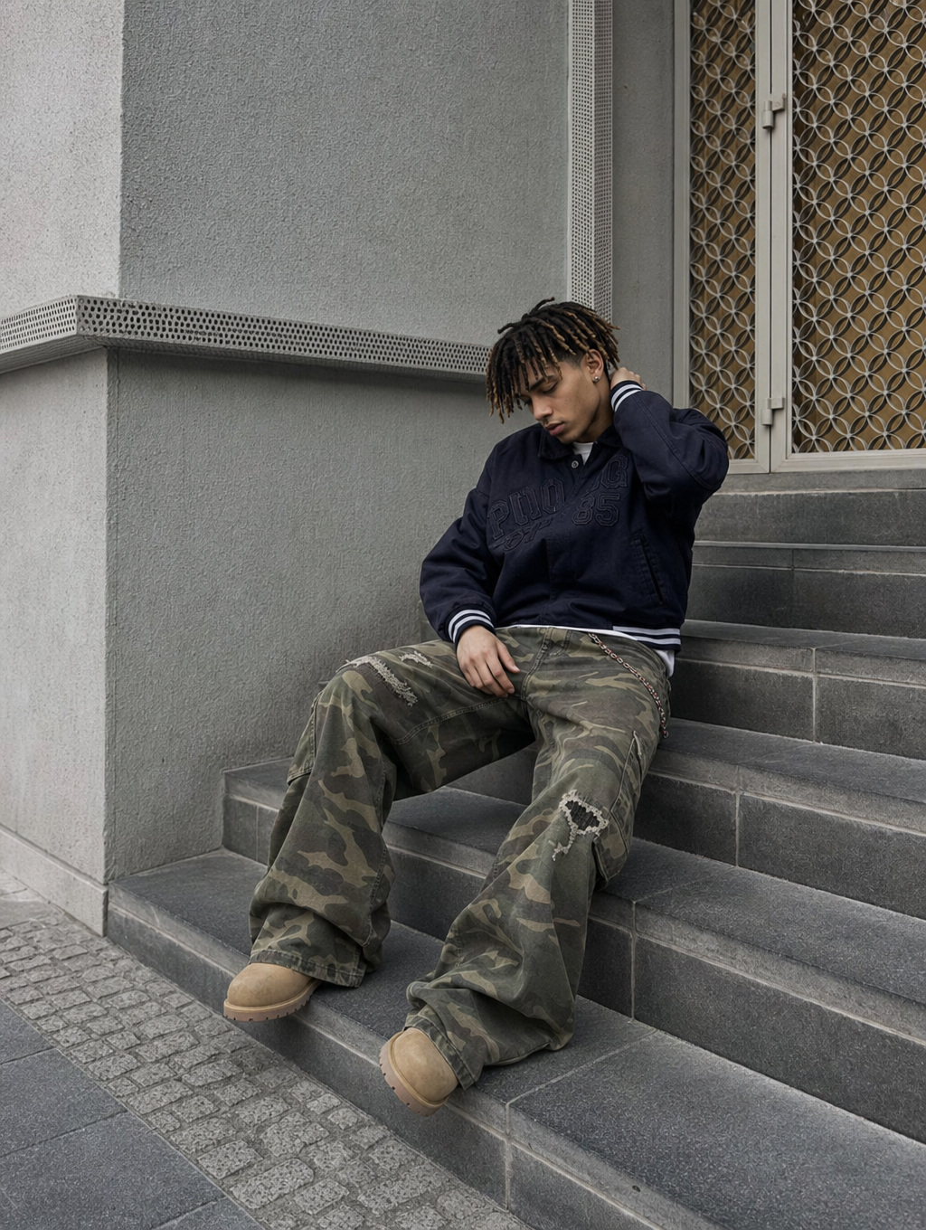 UNSEEN-Studios Phantom Camo Cargo Jeans