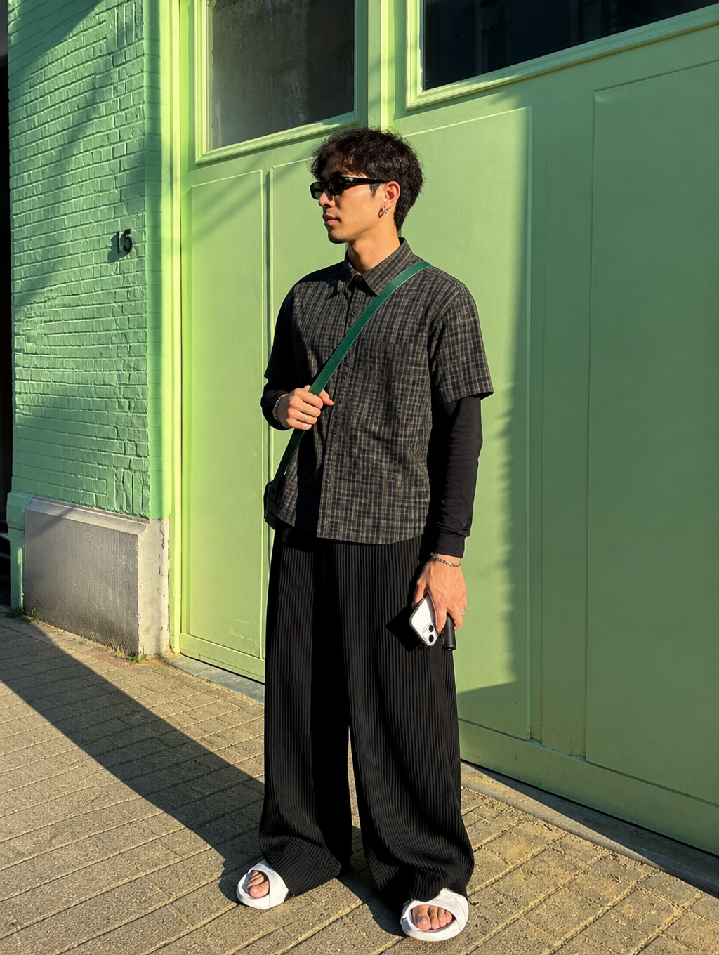 UNSEEN-Studios Layered Grid Shirt