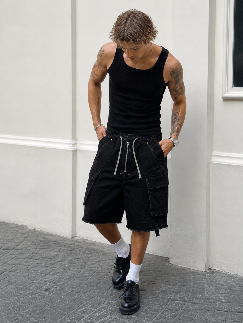 UNSEEN-Studios Succubus Denim Cargo Shorts