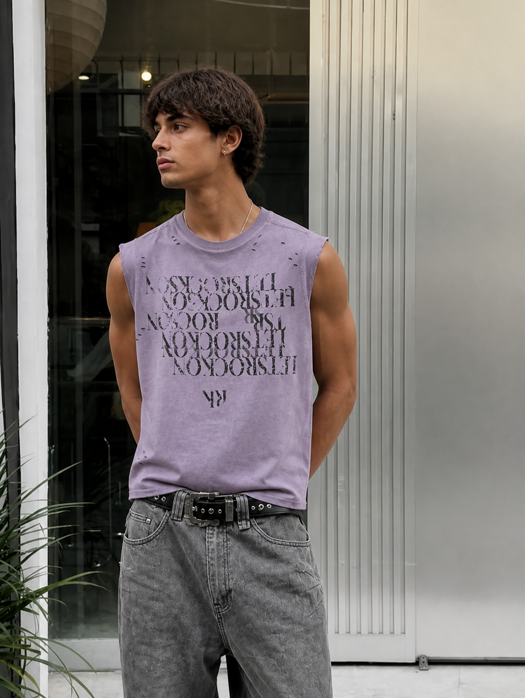 UNSEEN-Studios Echo Distressed Tank