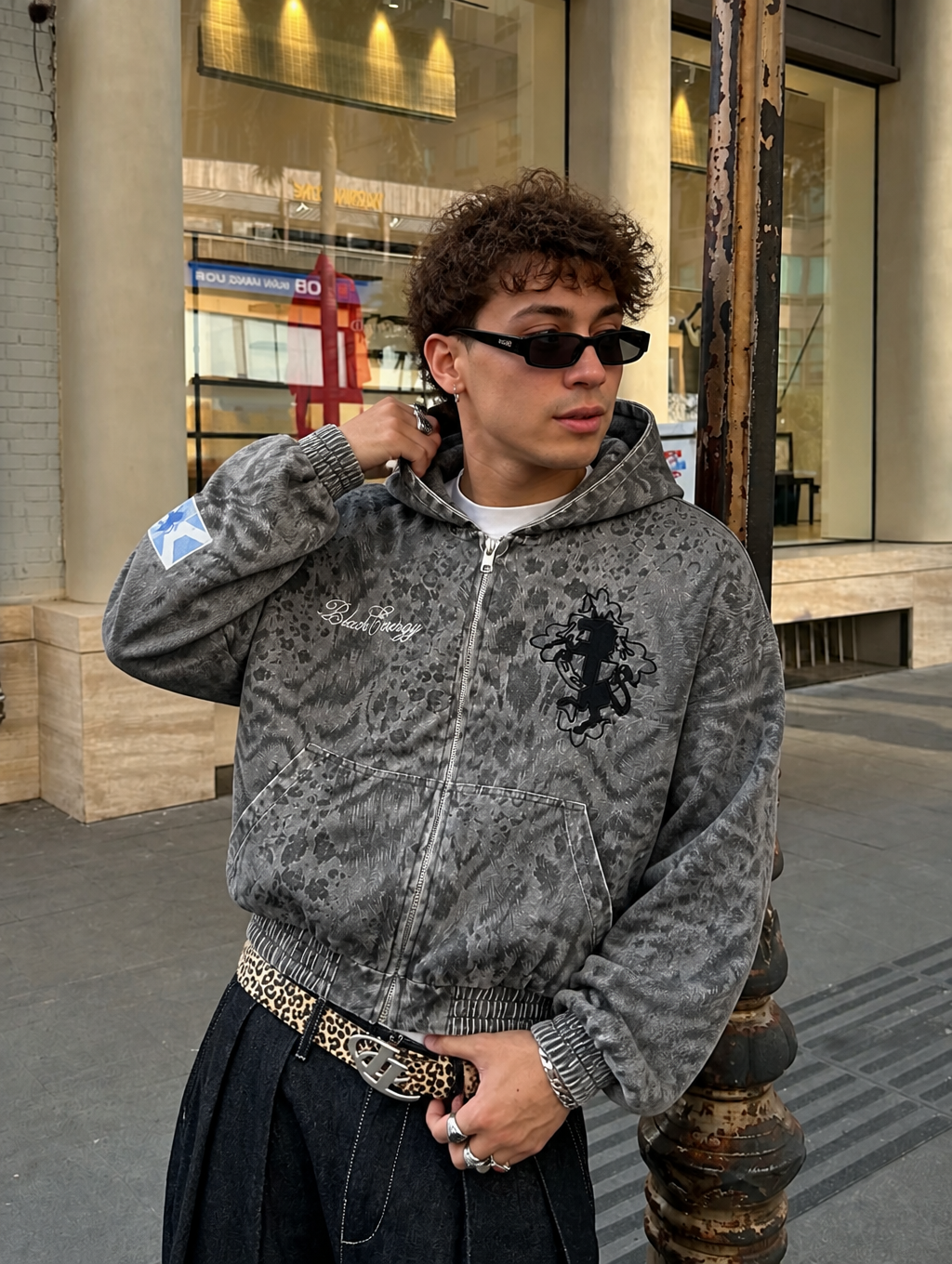 UNSEEN-Studios Shadow Leopard Zip Hoodie