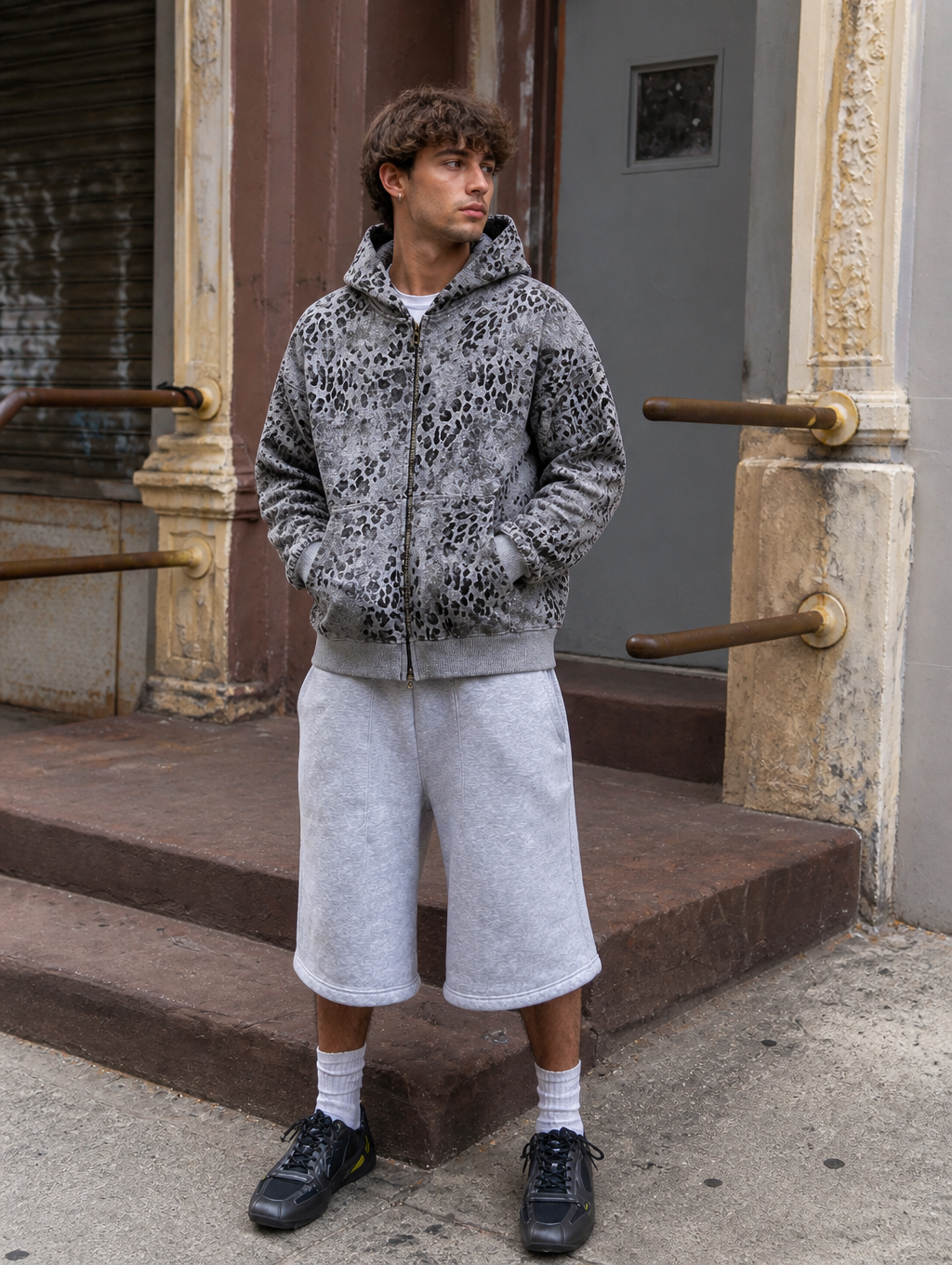 UNSEEN-Studios Shadow Leopard Zip Hoodie