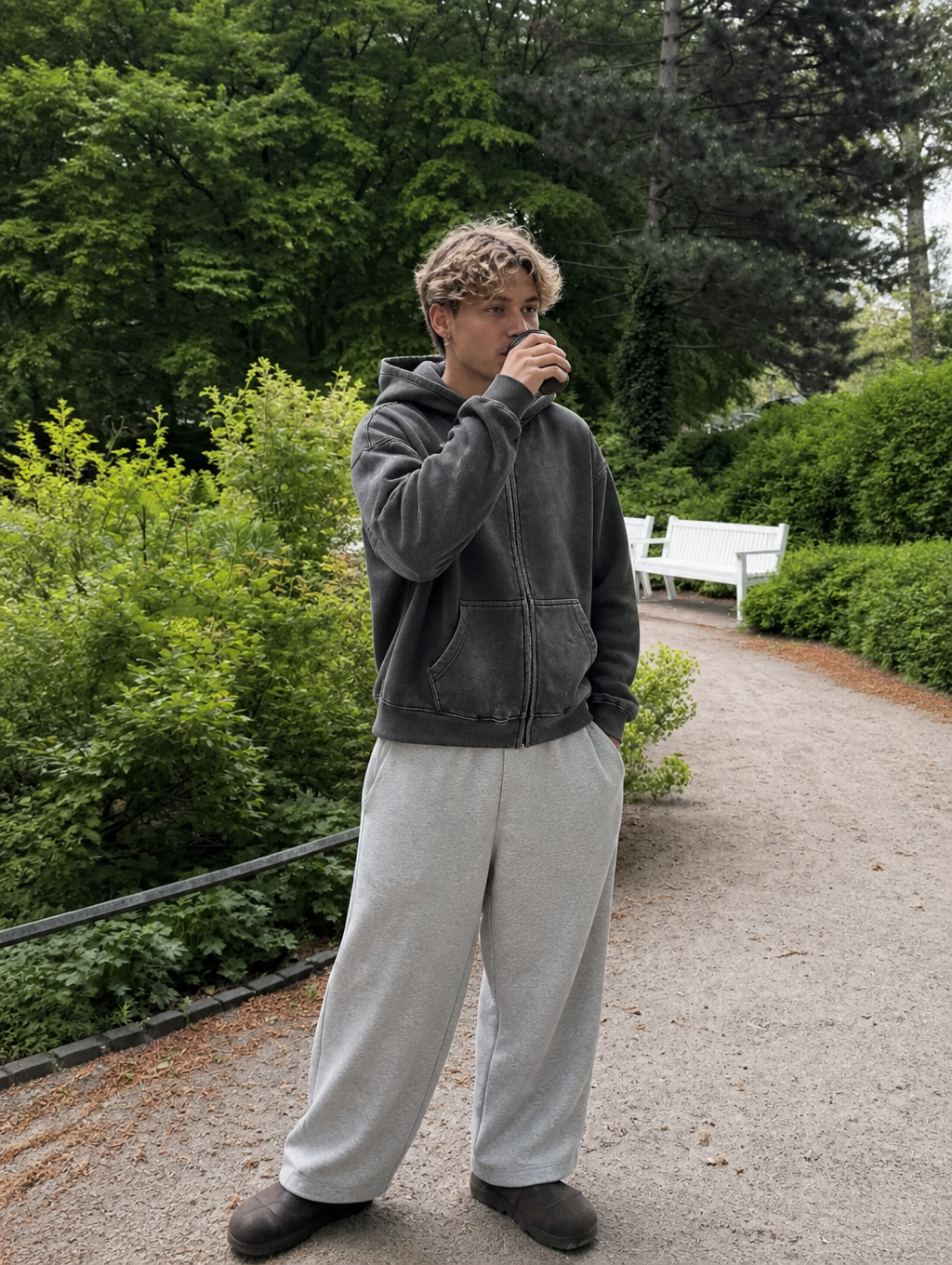 UNSEEN-Studios Core Washed Zip Hoodie