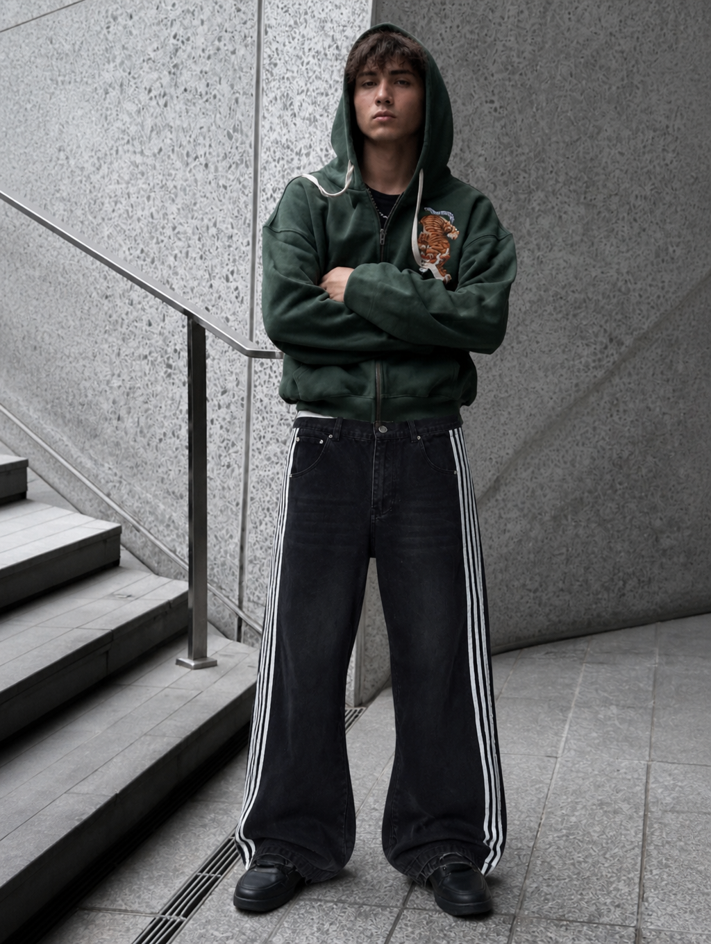 UNSEEN-Studios Trackline Baggy Jeans