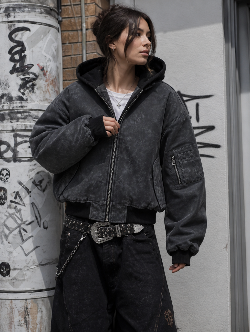 UNSEEN-Studios Narcotic Hood Bomber Jacket
