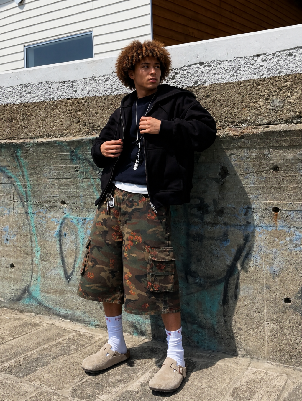 UNSEEN-Studios Bloom Camo Cargo Shorts