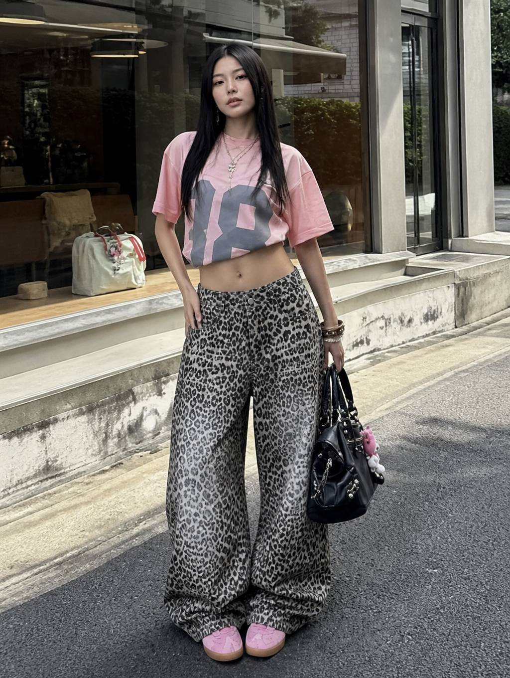 UNSEEN-Studios Untamed Leopard Baggy Jeans