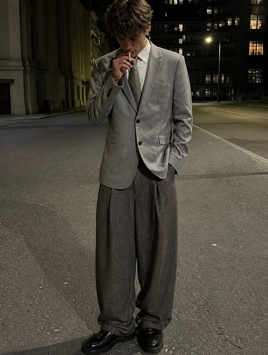 UNSEEN-Studios Layered Loose Fit Suit Pants