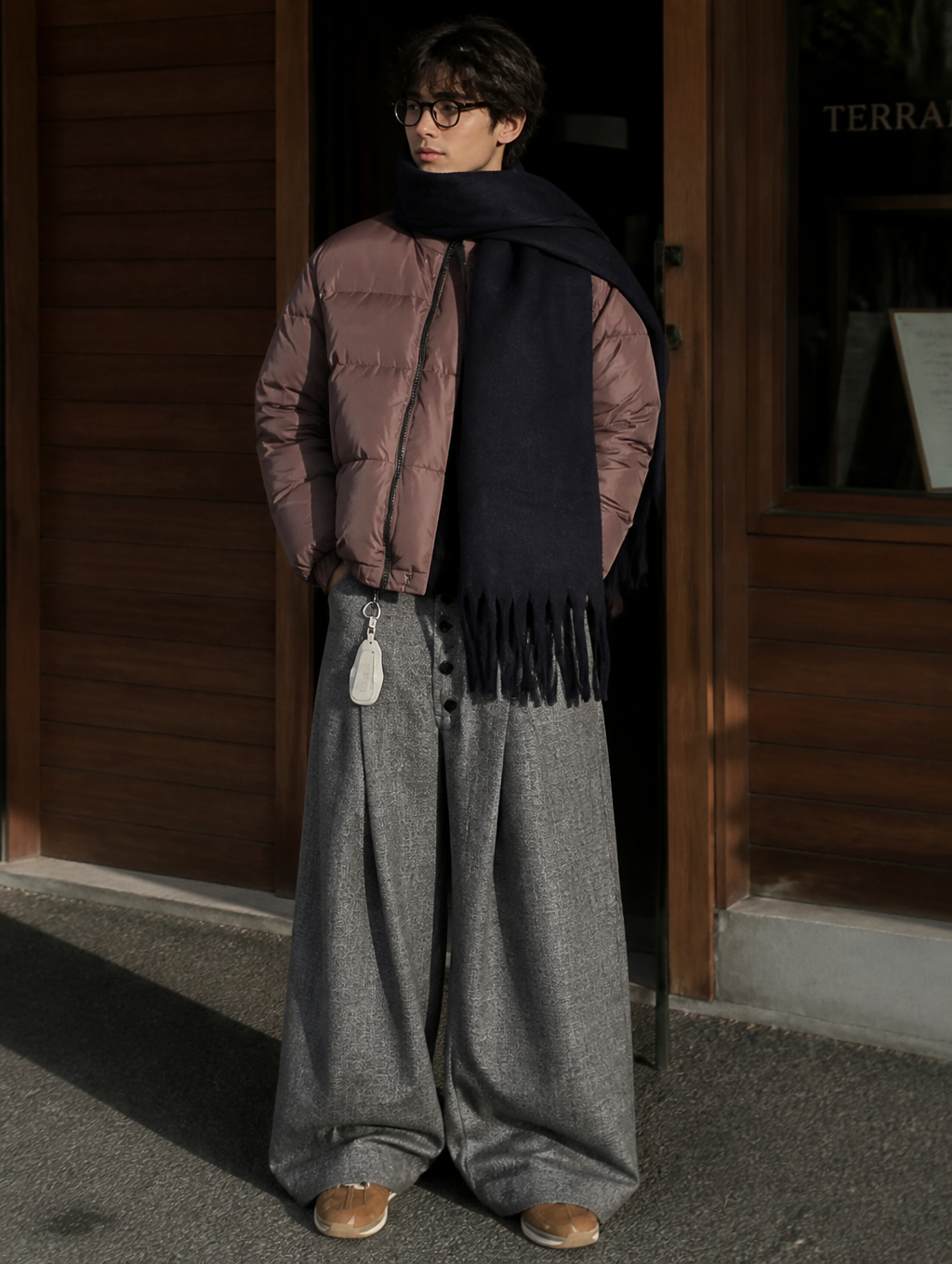 UNSEEN-Studios Grey Pleated Suit Pants