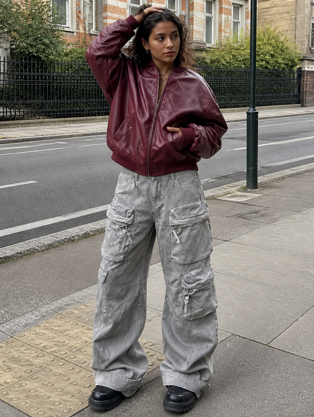 UNSEEN-Studios Ash Utility Baggy Cargo Pants