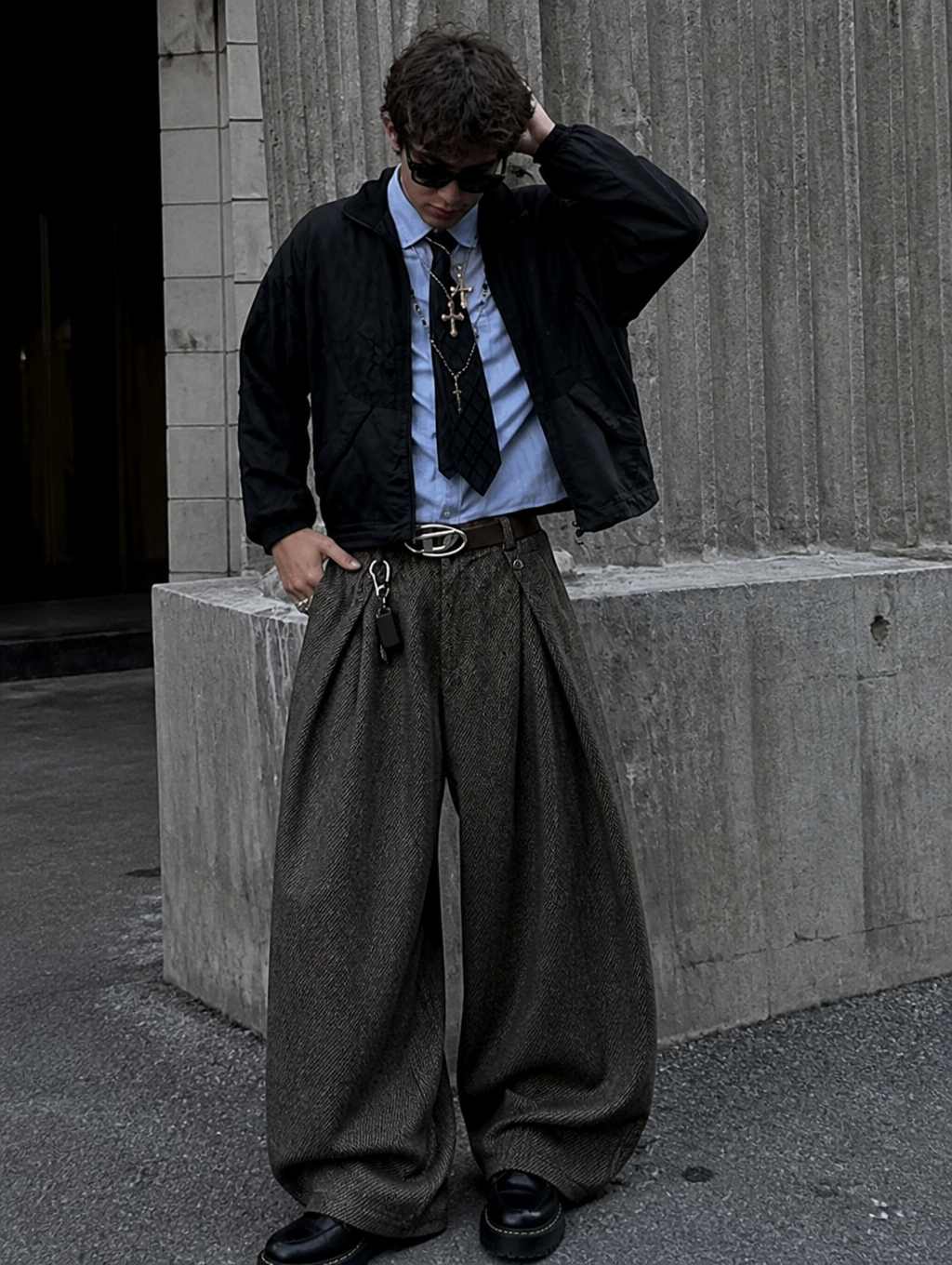 UNSEEN-Studios Layered Loose Fit Suit Pants