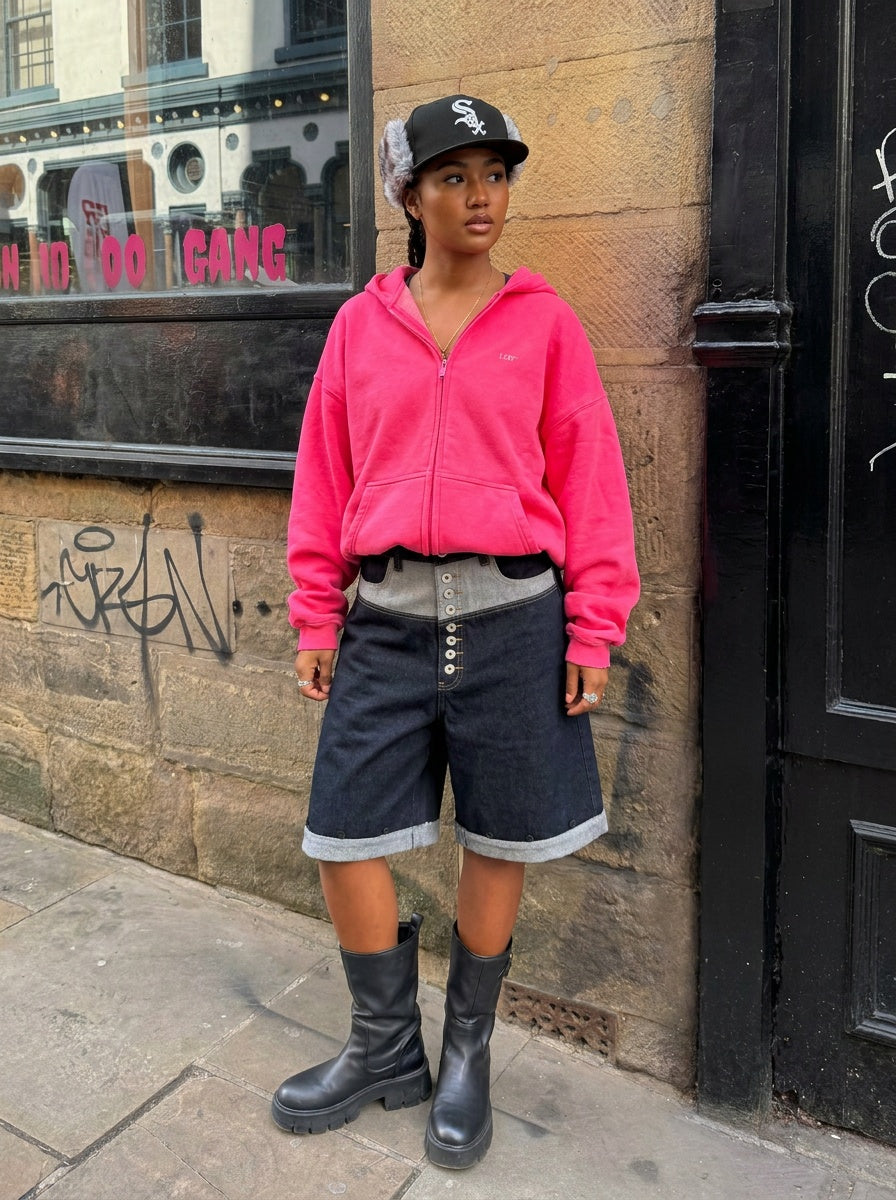 UNSEEN-Studios Reverse Button Jorts