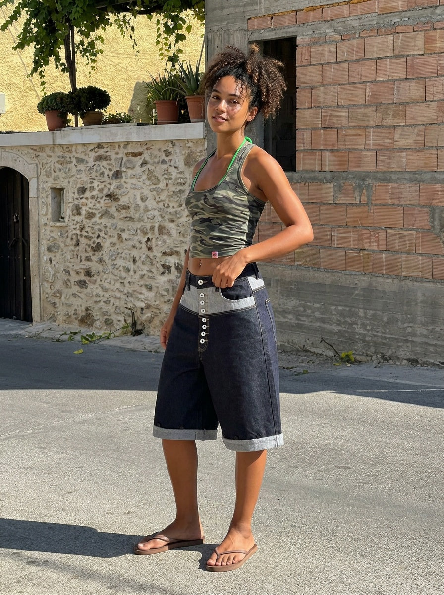 UNSEEN-Studios Reverse Button Jorts