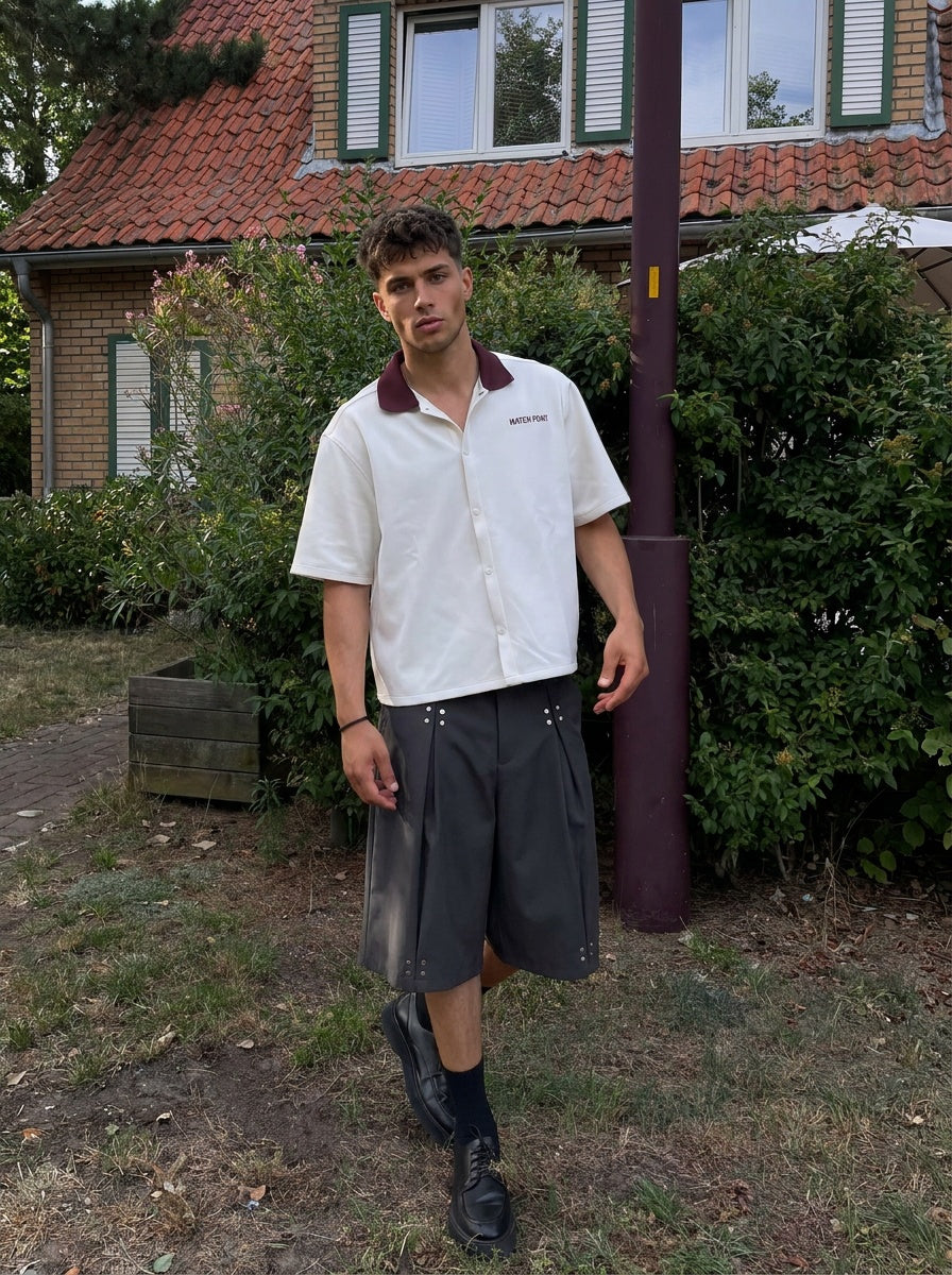 UNSEEN-Studios Rivet Pleated Shorts