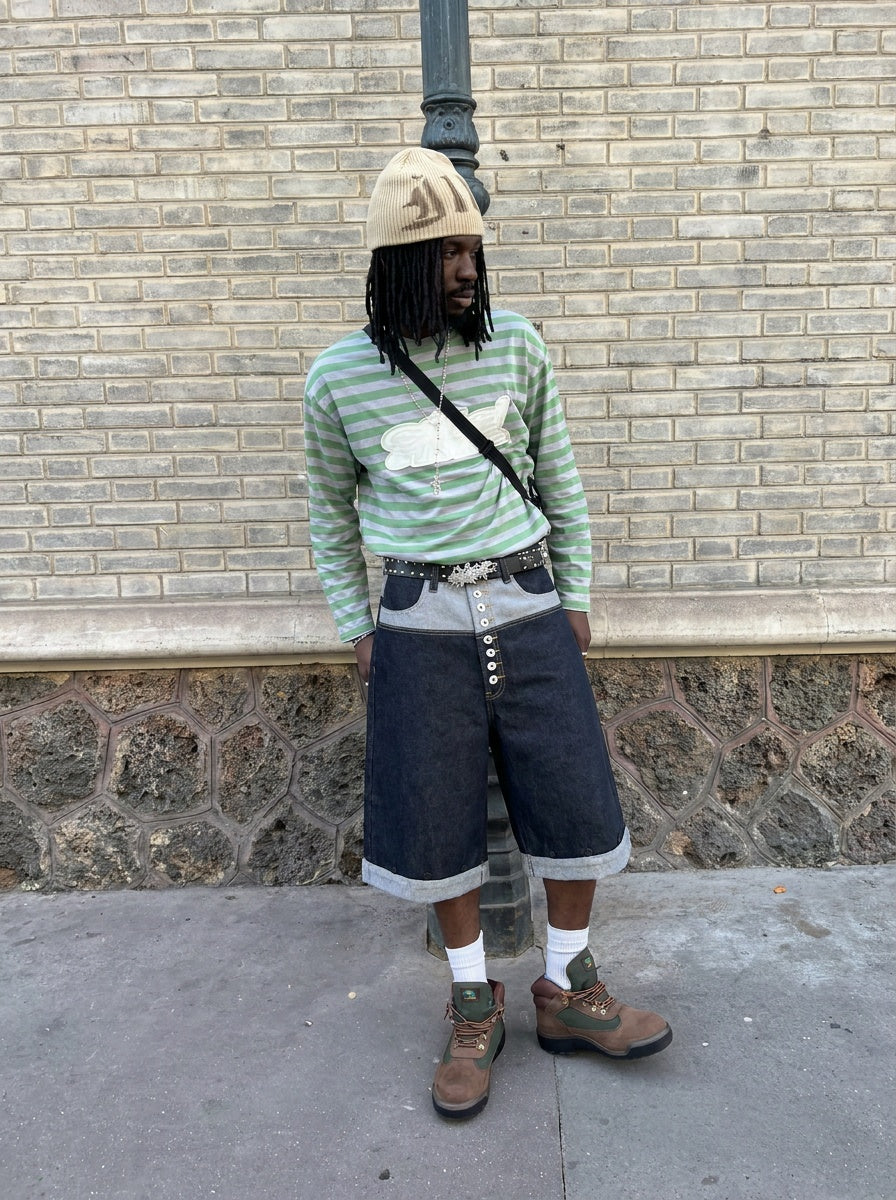UNSEEN-Studios Reverse Button Jorts