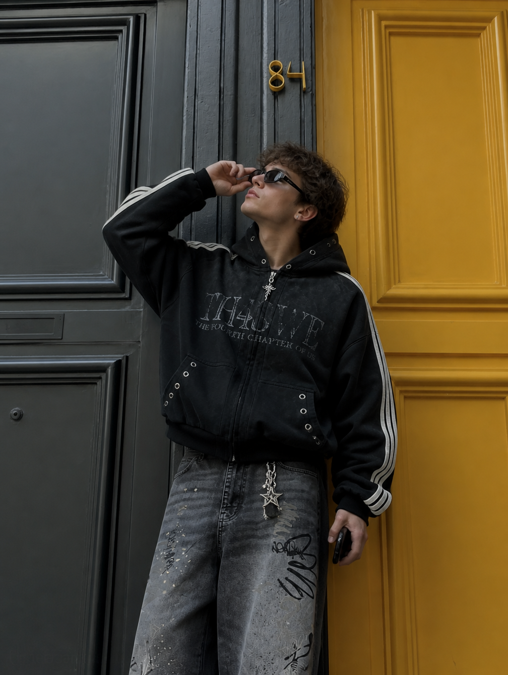 UNSEEN-Studios Midnight Stripe Zip Hoodie