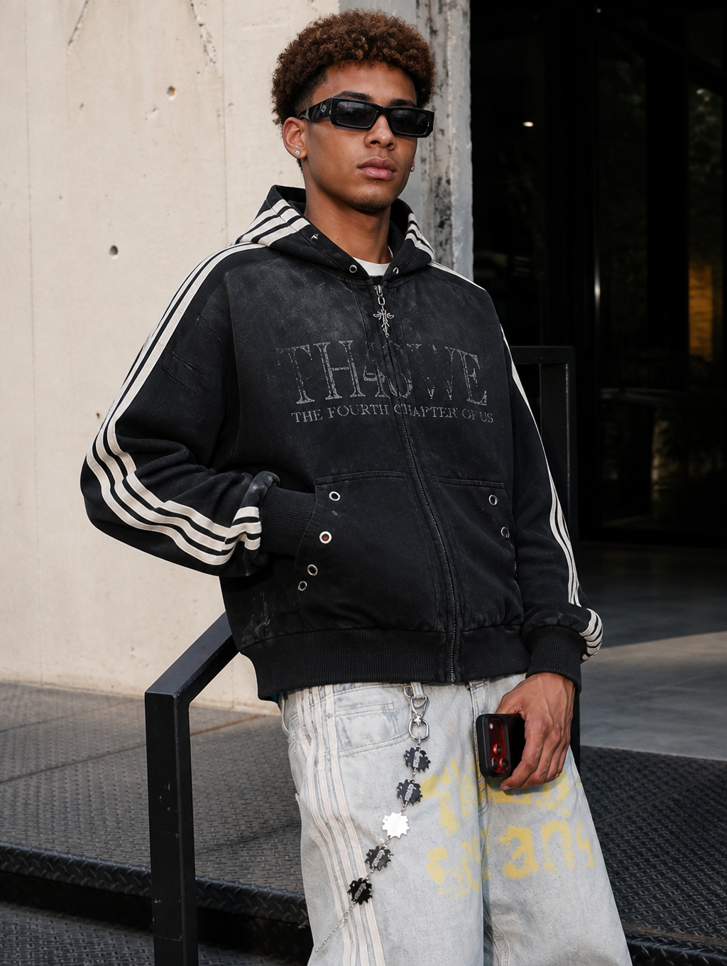 UNSEEN-Studios Midnight Stripe Zip Hoodie