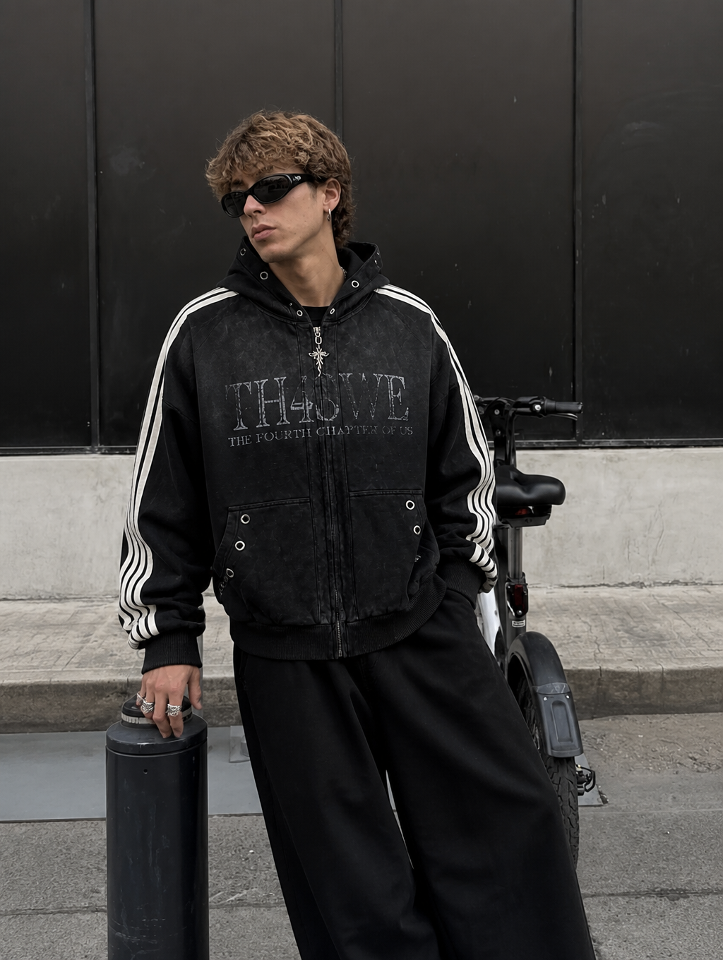 UNSEEN-Studios Midnight Stripe Zip Hoodie