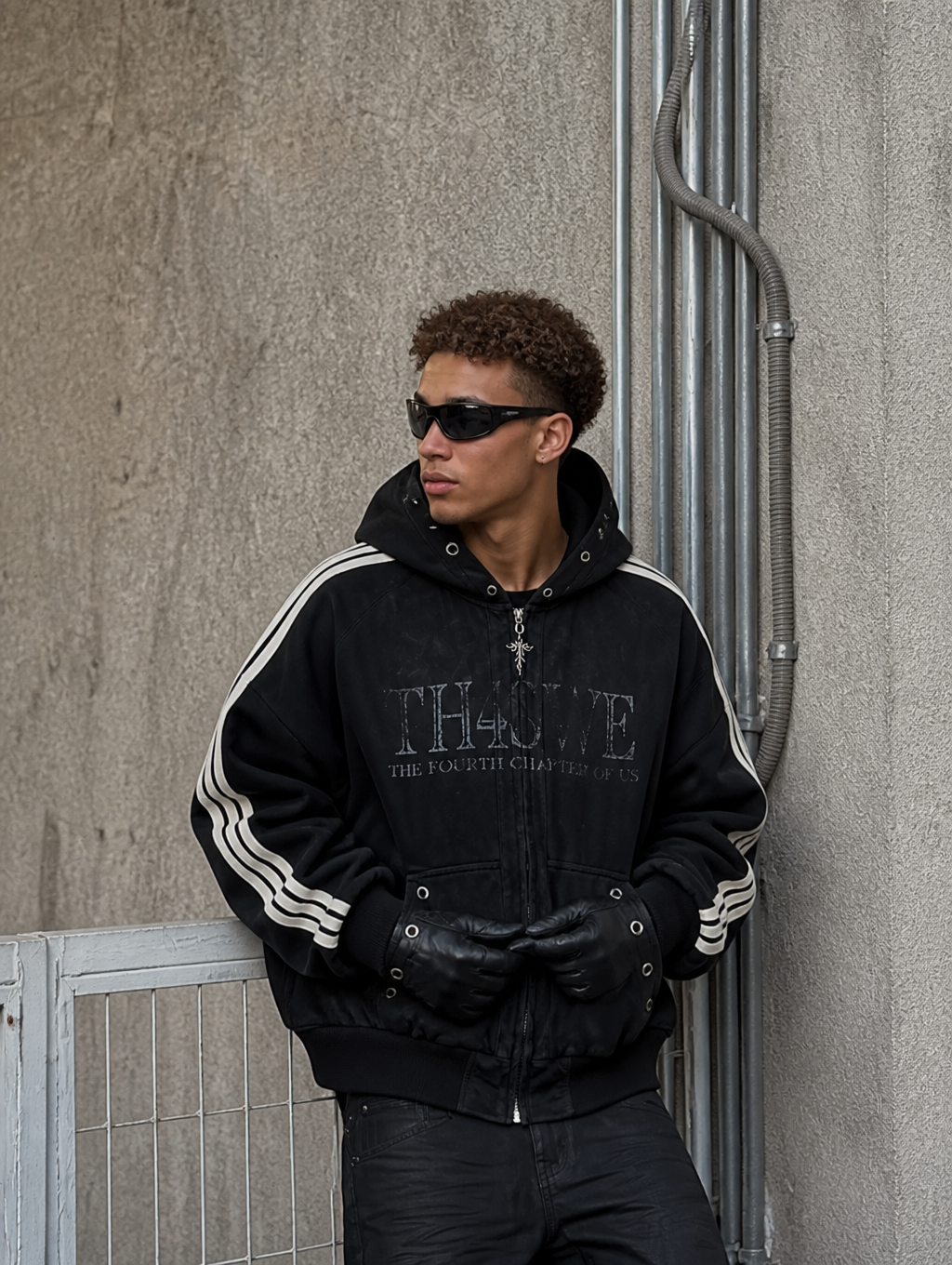 UNSEEN-Studios Midnight Stripe Zip Hoodie