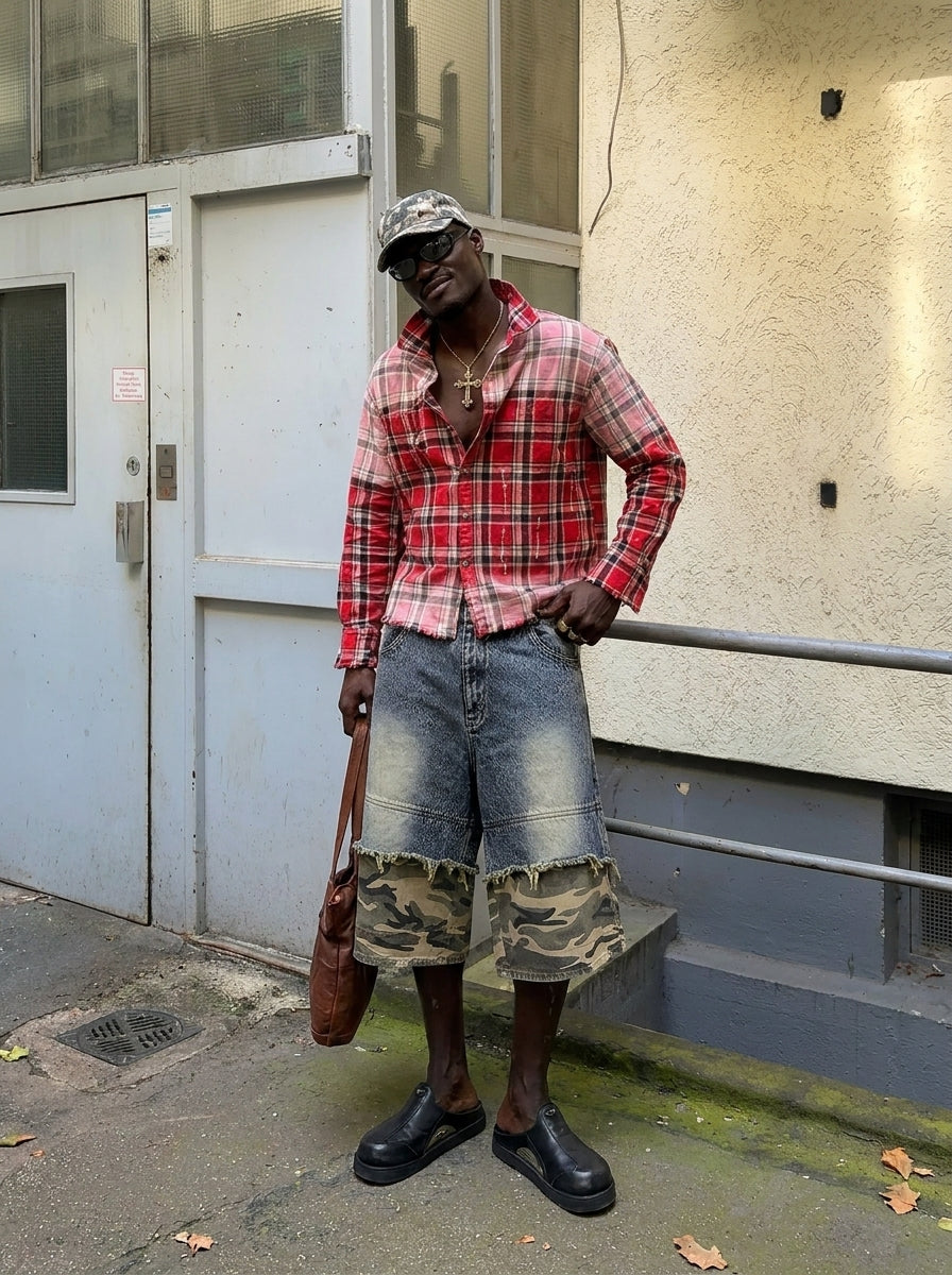 UNSEEN-Studios Distressed Demon Jorts