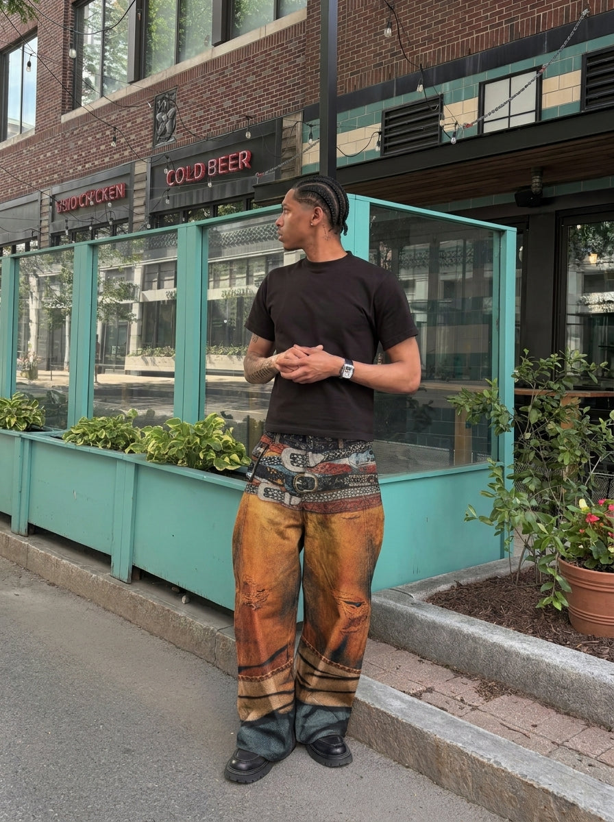 UNSEEN-Studios Multibelt Desert Jeans