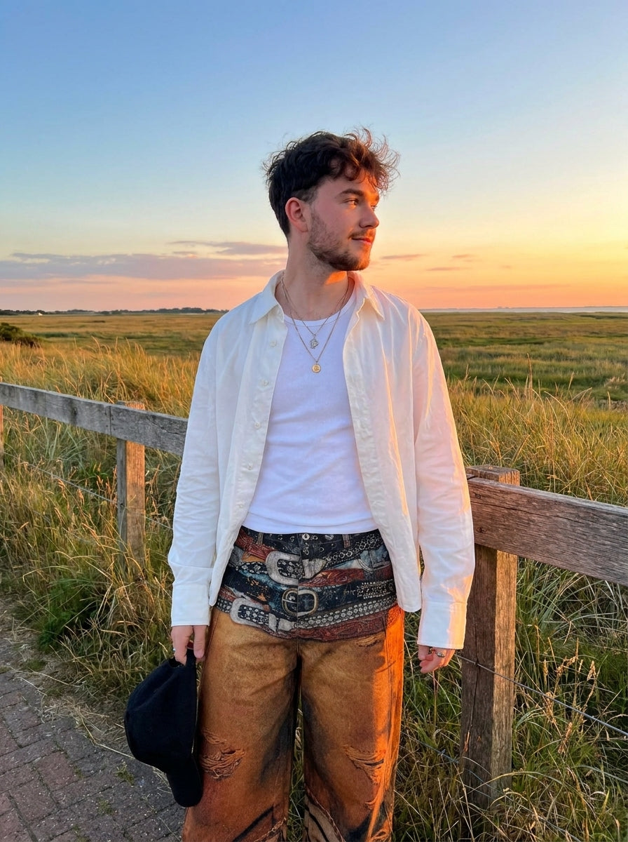 UNSEEN-Studios Multibelt Desert Jeans