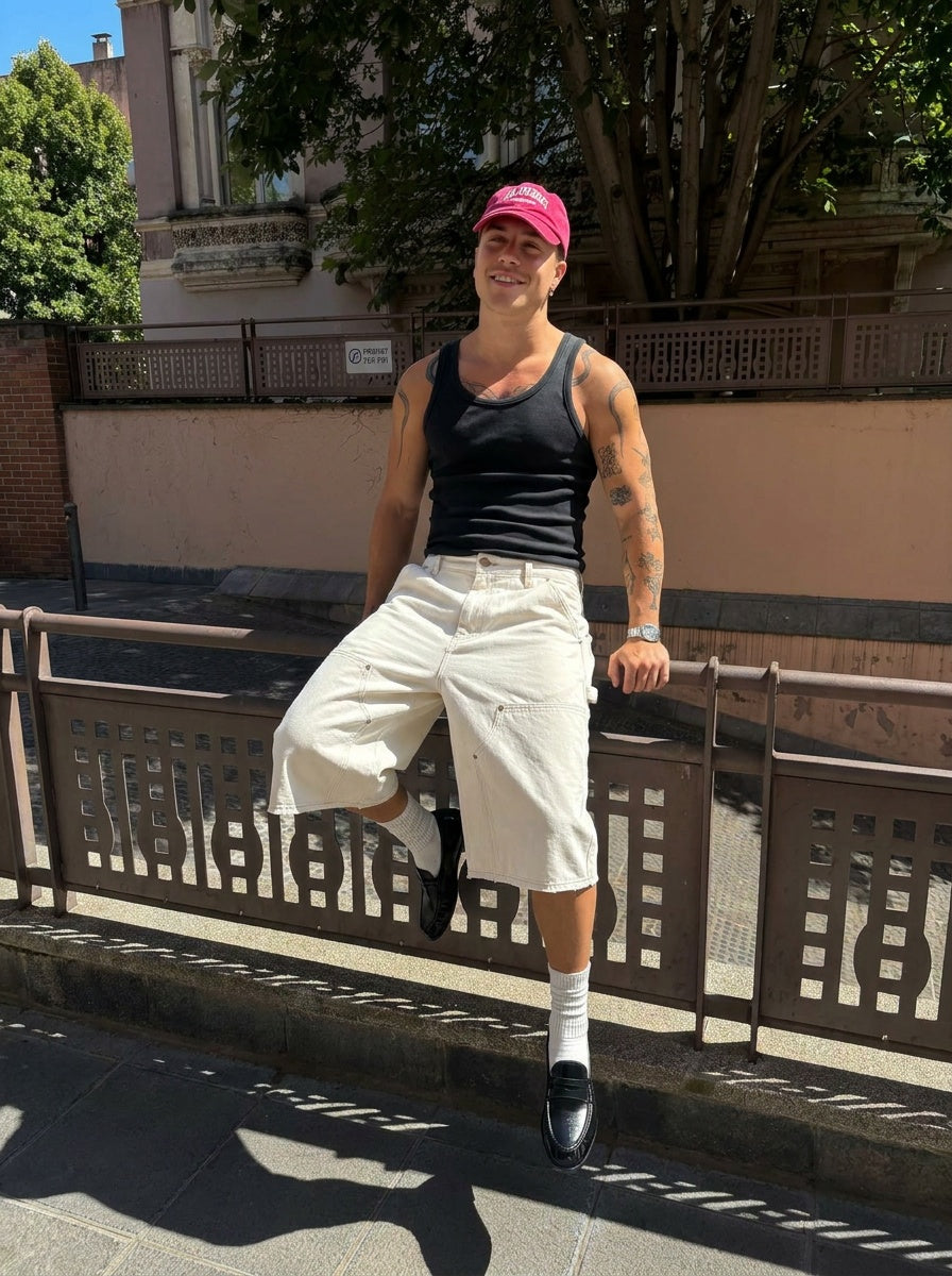 UNSEEN-Studios Canvas Double Knee Utility Shorts