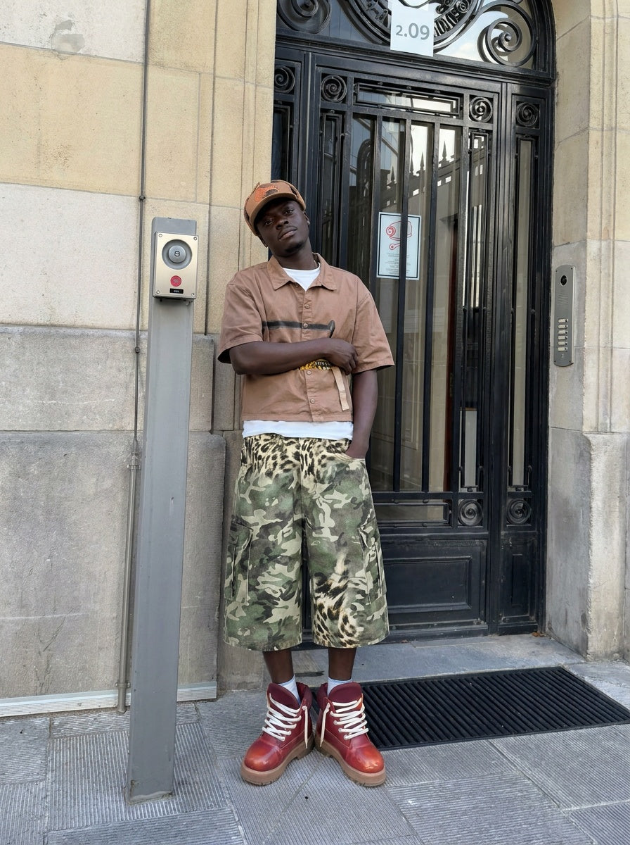 UNSEEN-Studios Jaguar Camo Cargo Shorts