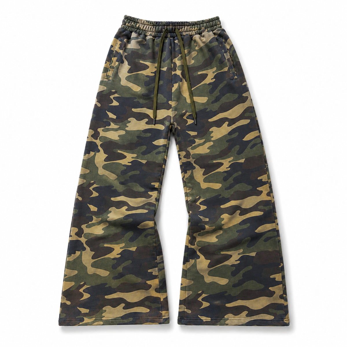 UNSEEN-Studios Woodland Camo Flared Sweatpants