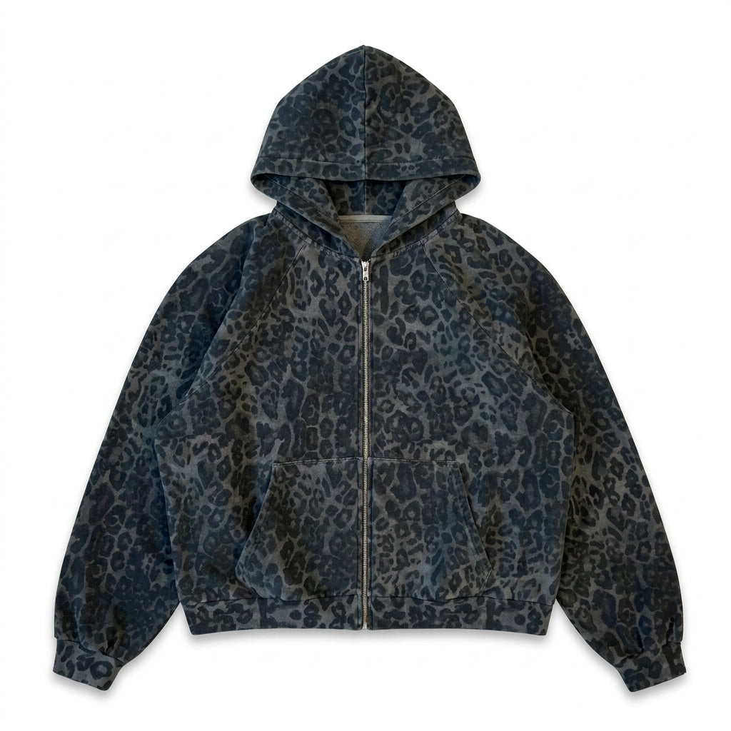 UNSEEN-Studios Leopard Zip Hoodie Dynama