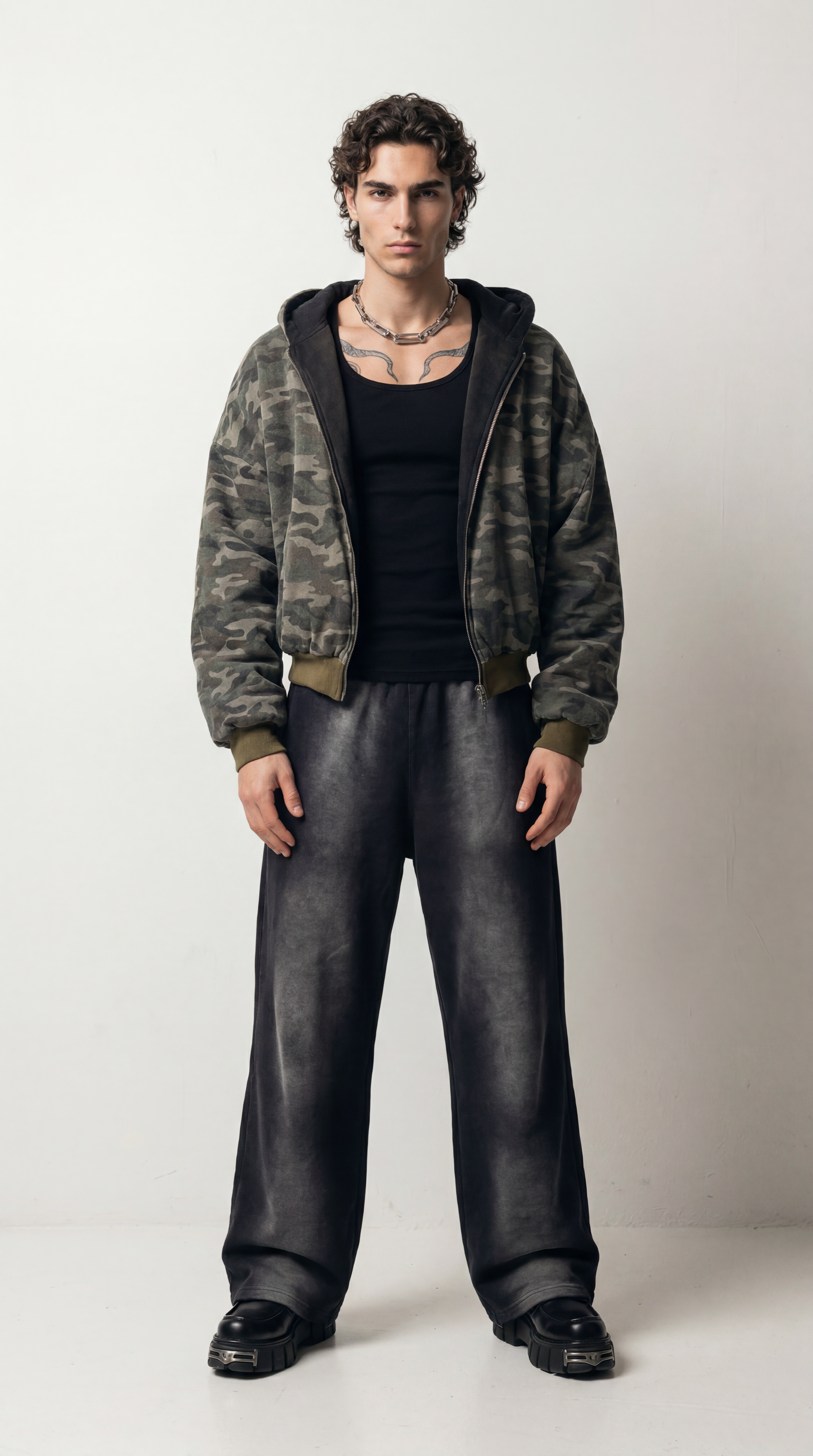 UNSEEN-Studios Neverland Camo Zip Bomber Jacket