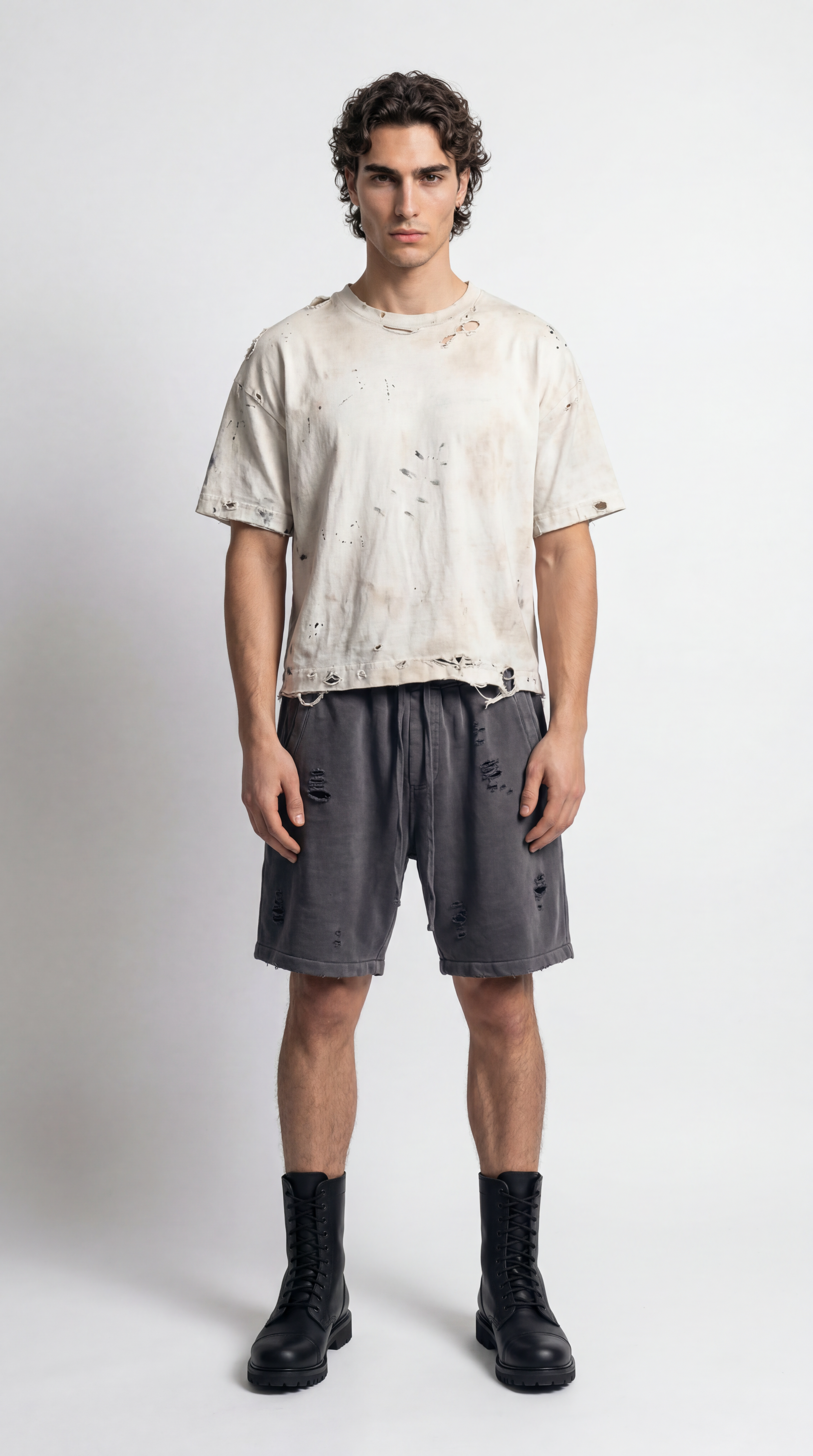 UNSEEN-Studios Distressed Sweat Shorts