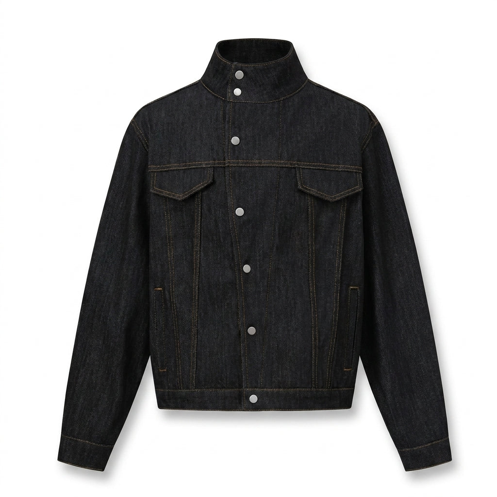 UNSEEN-Studios Stand Collar Denim Jacket