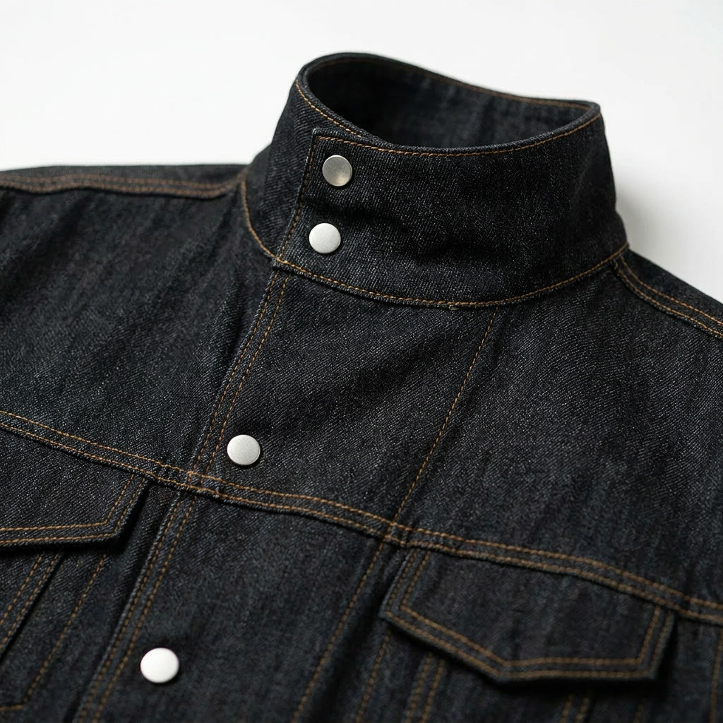 UNSEEN-Studios Stand Collar Denim Jacket
