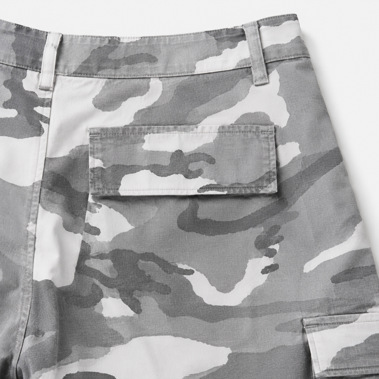 UNSEEN-Studios Gray Wide Leg Camo Cargo Shorts