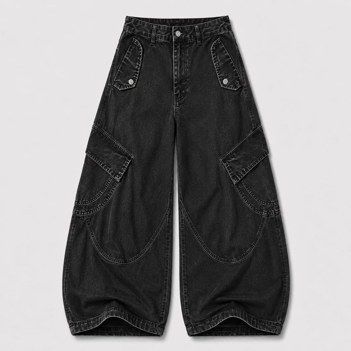 UNSEEN-Studios Raw Washed Cargo Jeans