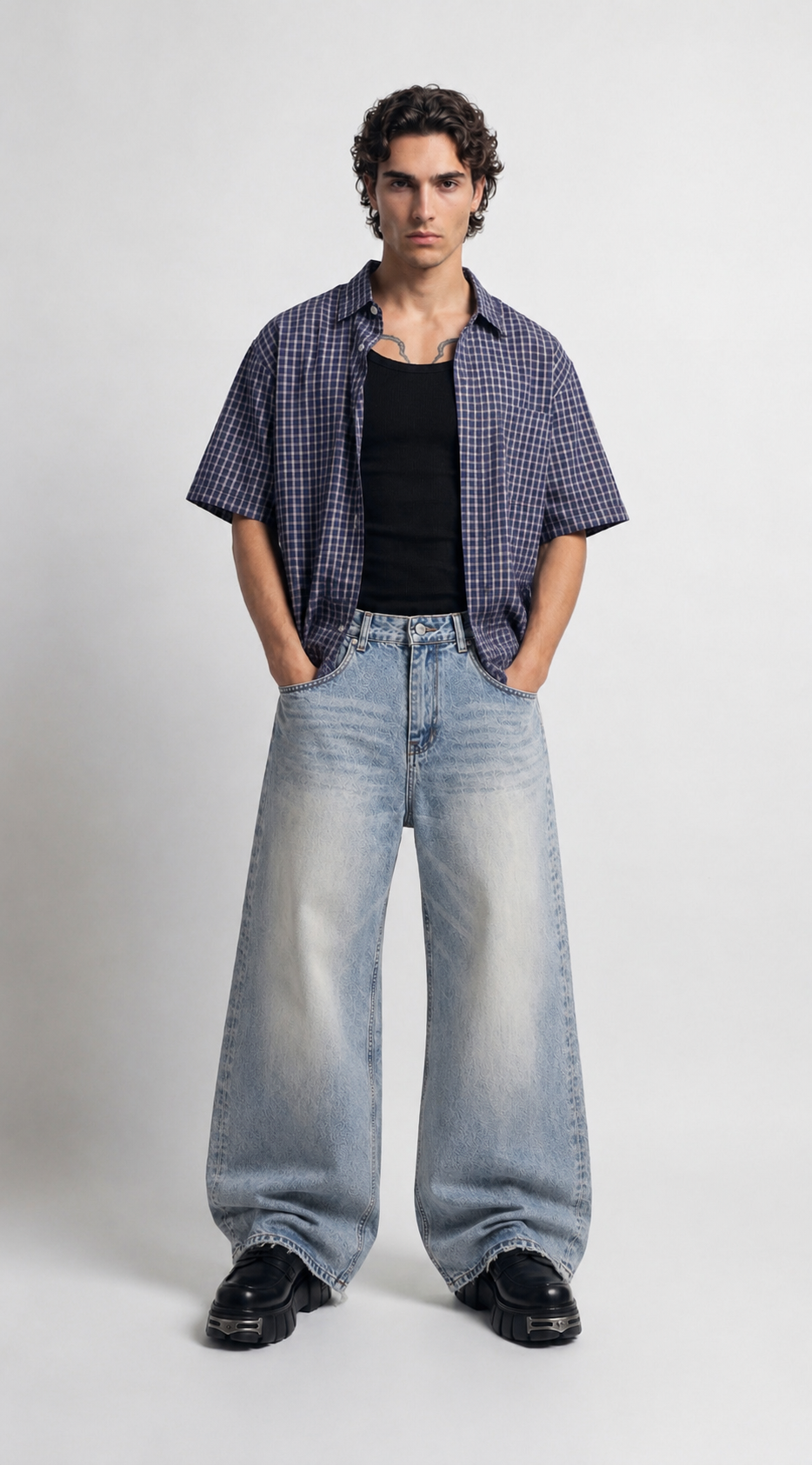 UNSEEN-Studios Wide Leg Boyfriend Jeans