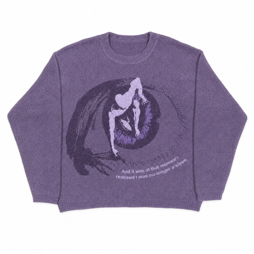 UNSEEN-Studios Purple Eye Knit Sweater