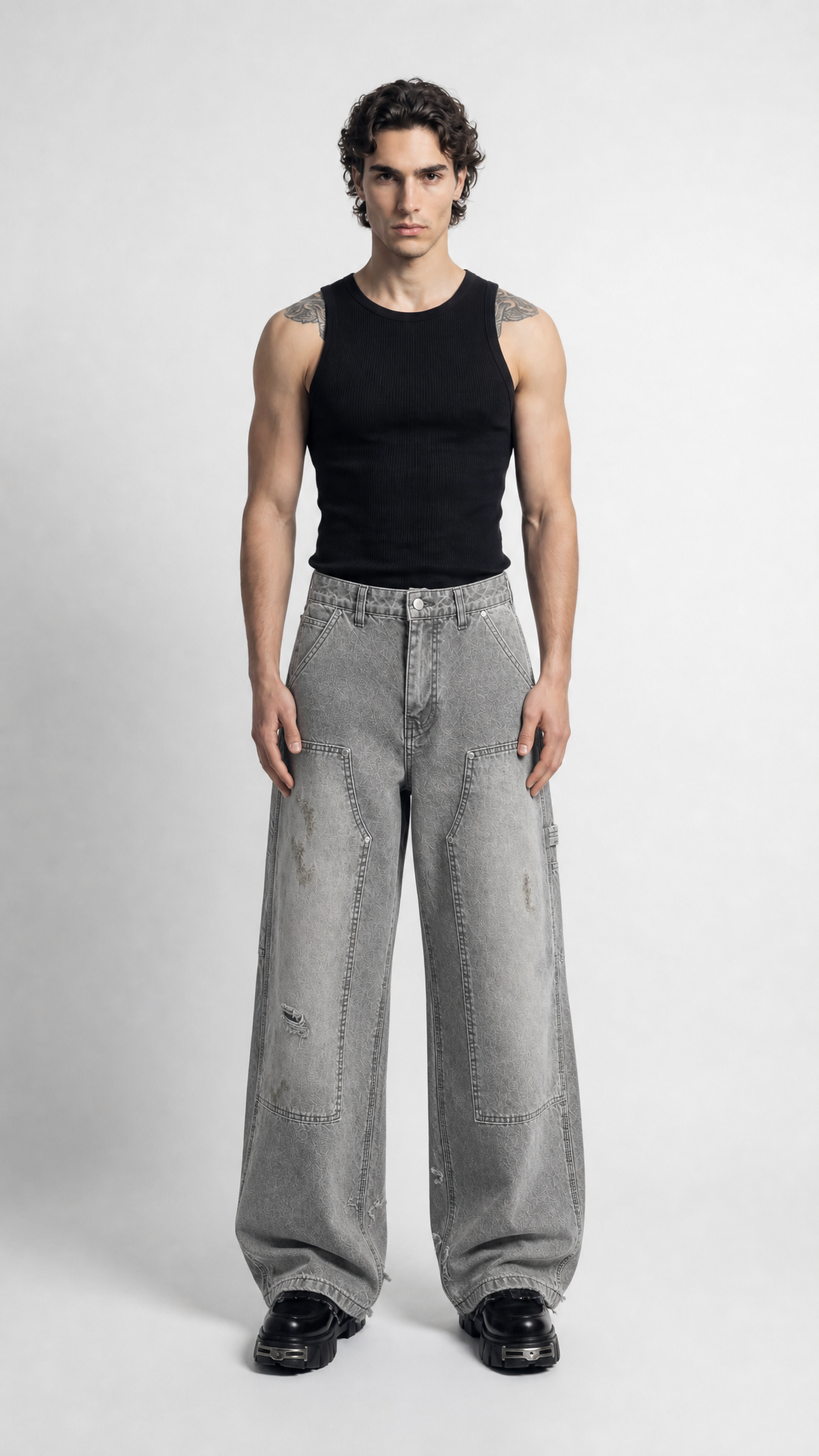 UNSEEN-Studios Double Knee Workwear Jeans