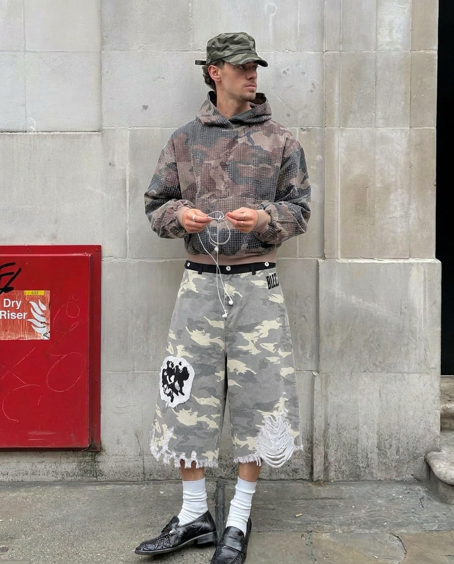 UNSEEN-Studios Punk Camo Shorts