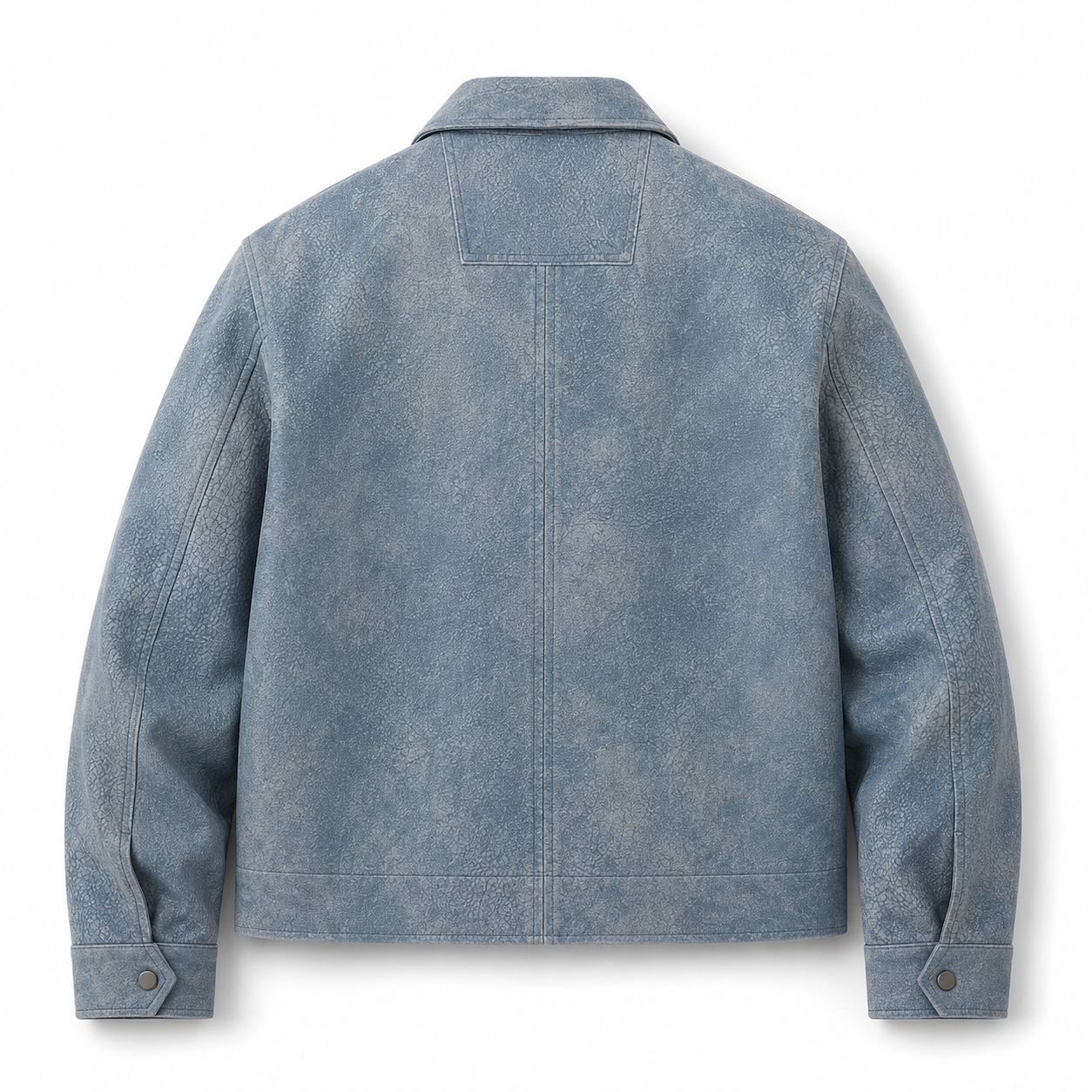 UNSEEN-Studios Blaue Cropped Leather Jacket