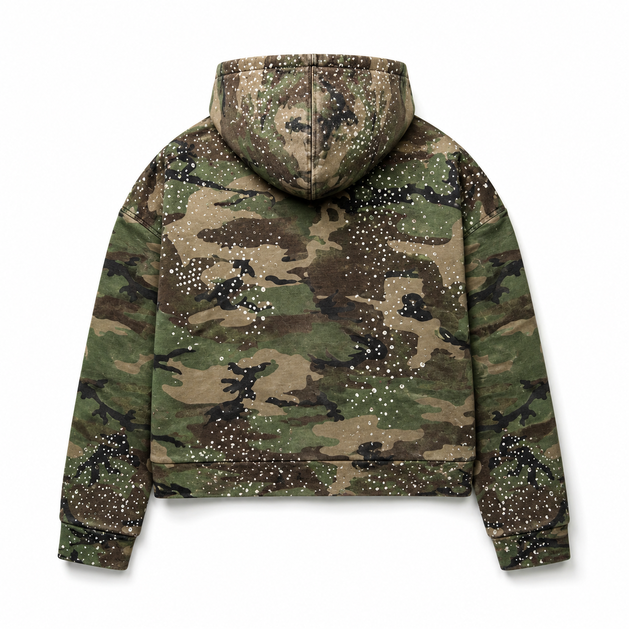 UNSEEN-Studios PEARL Camo Perlenbesetzter Zip Hoodie
