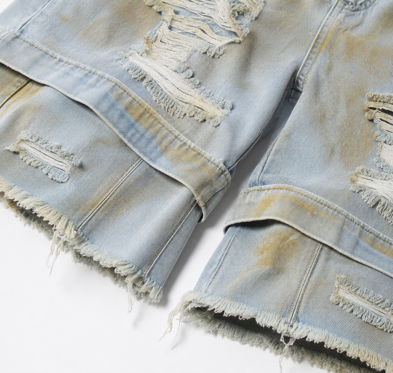 UNSEEN-Studios Distressed Riot Jorts