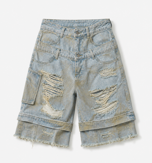 UNSEEN-Studios Distressed Riot Jorts